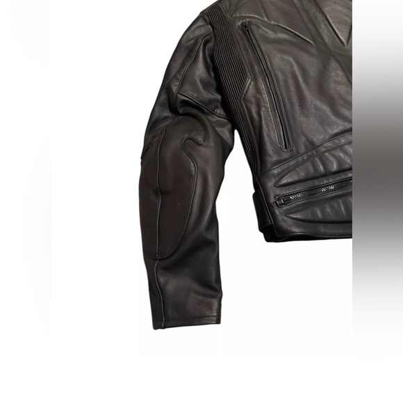 First Gear S Pilot Black Leather Jacket With Thermoliner Size 44 Motorcycle - Picture 9 of 14